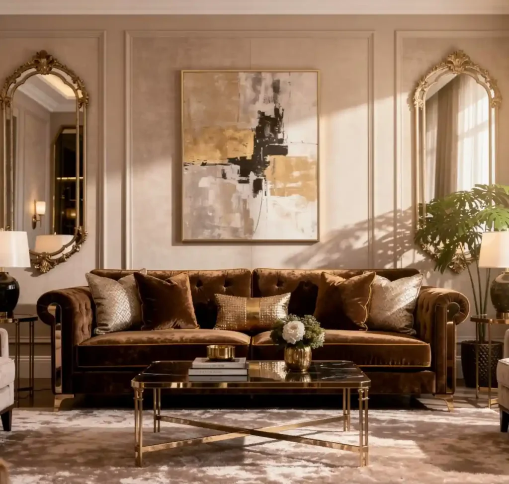 6-Brown Living Room Idea