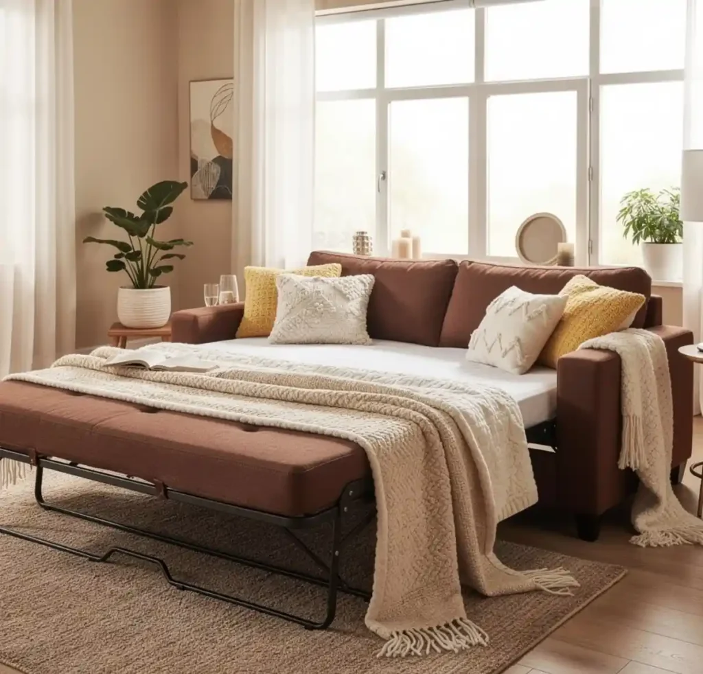 6-Brown Sofa Living Room Idea