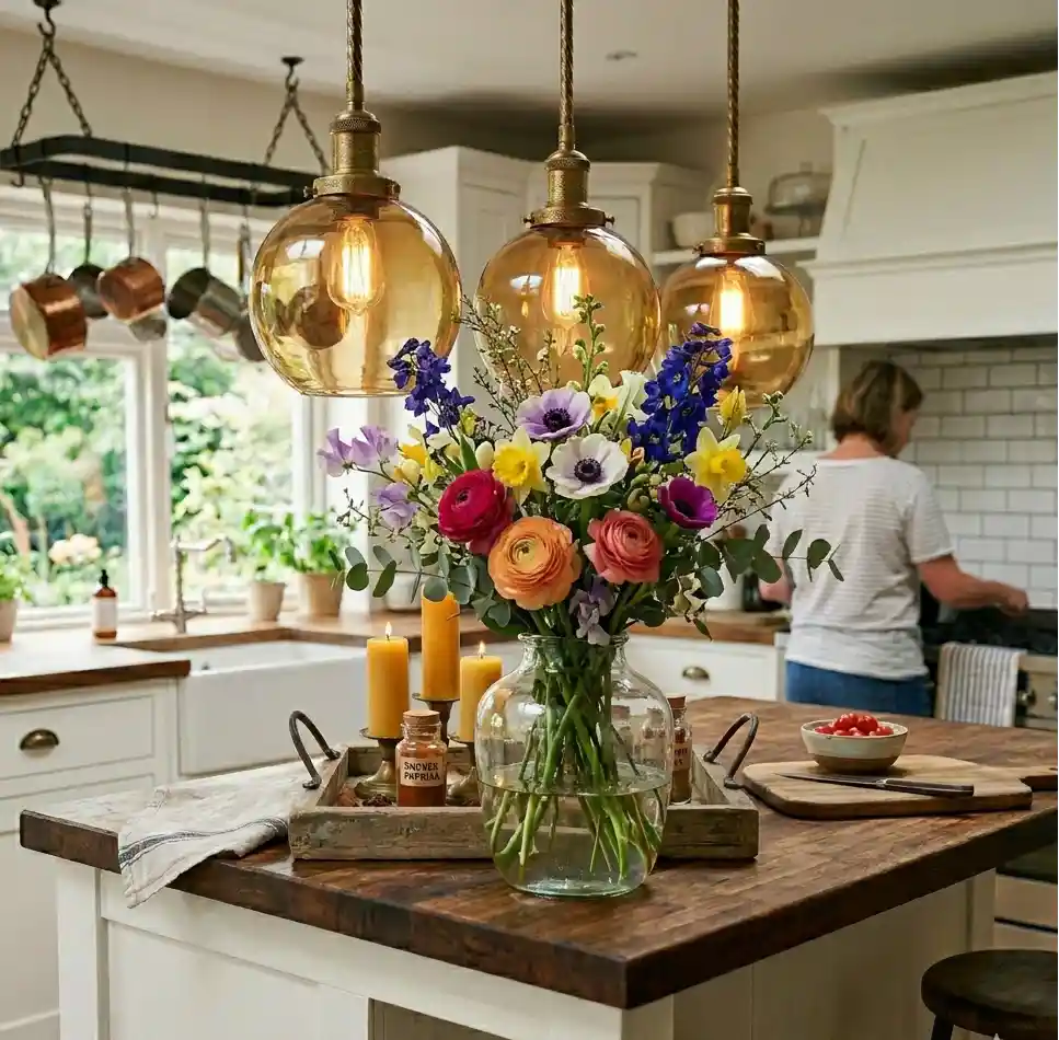 6-Kitchen Island Decor Idea