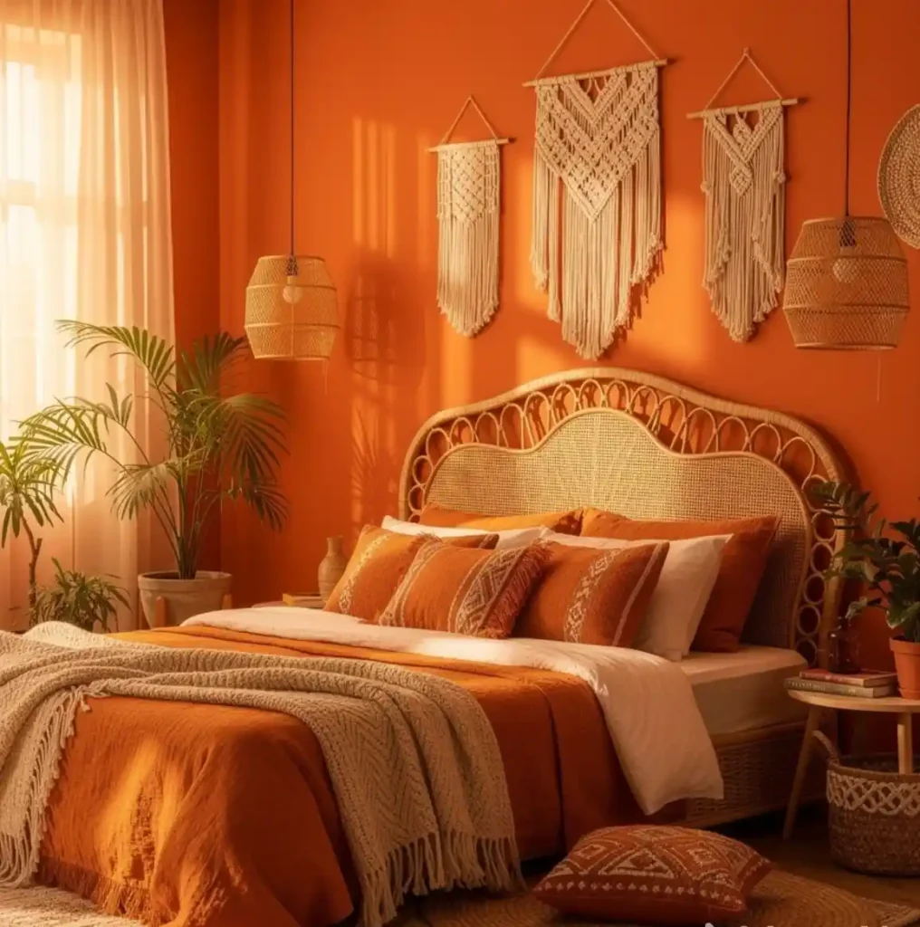 6-Orange Bedroom Idea