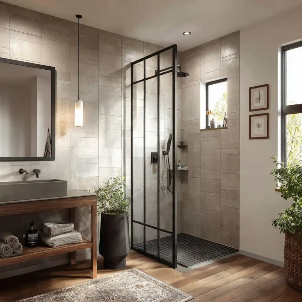 6-Walk-In Shower No Door Idea