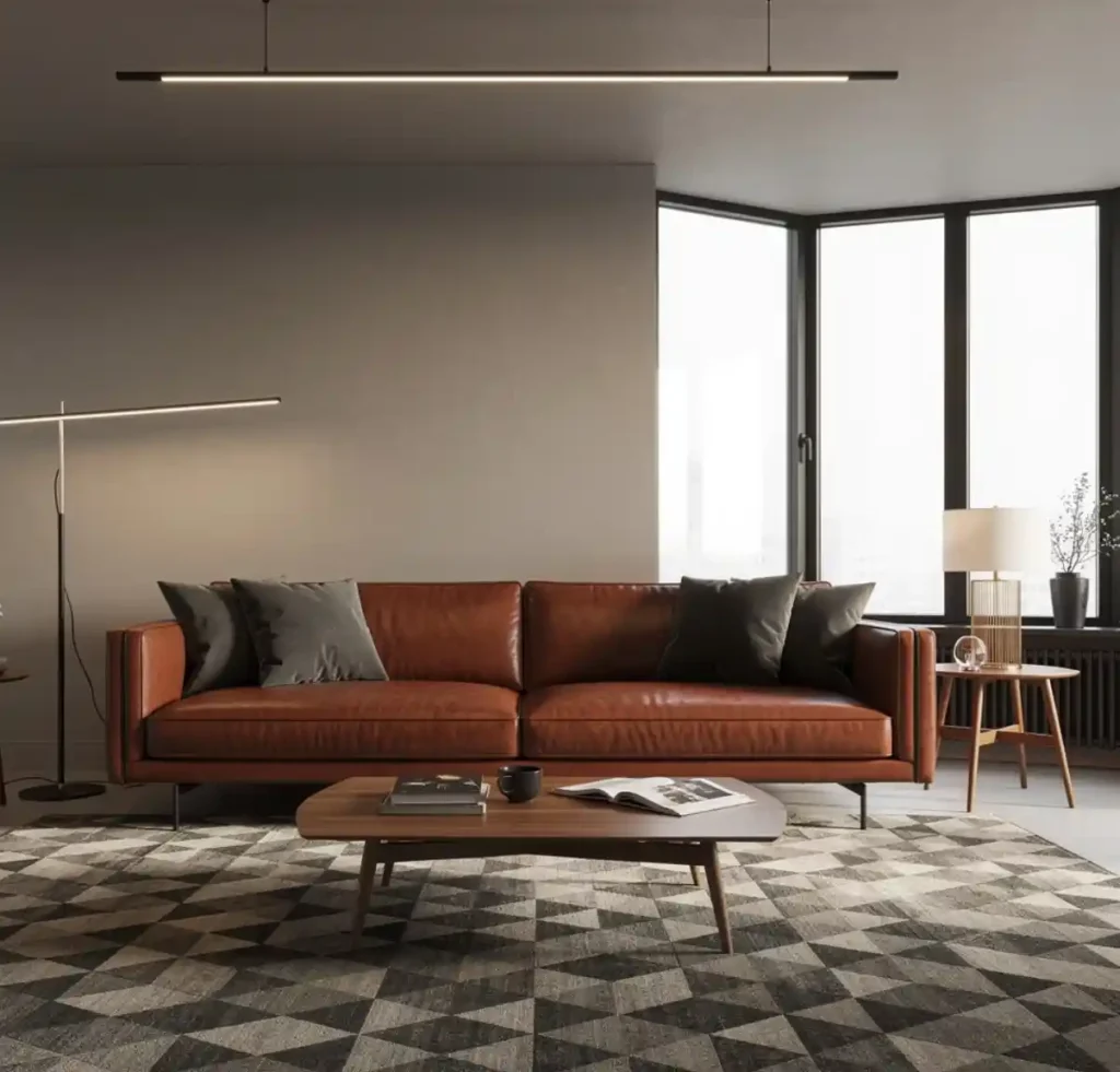 7-Brown Couch Living Room Idea