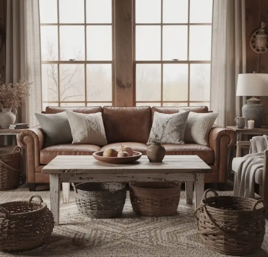 7-Brown Sofa Living Room Idea