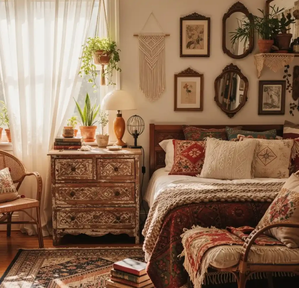 7-Modern Bohemian Bedroom Decor Idea