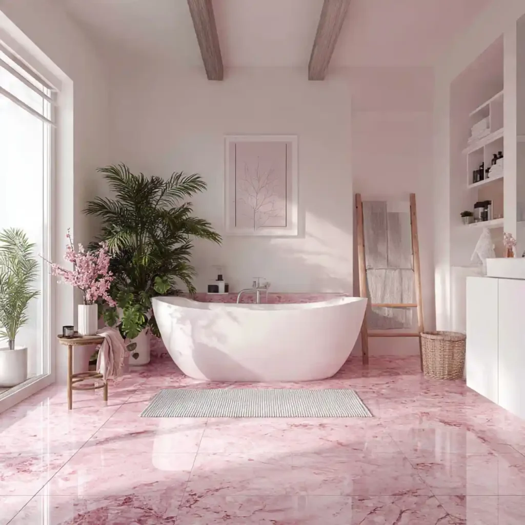 7-Stunning Pink Bathroom Idea