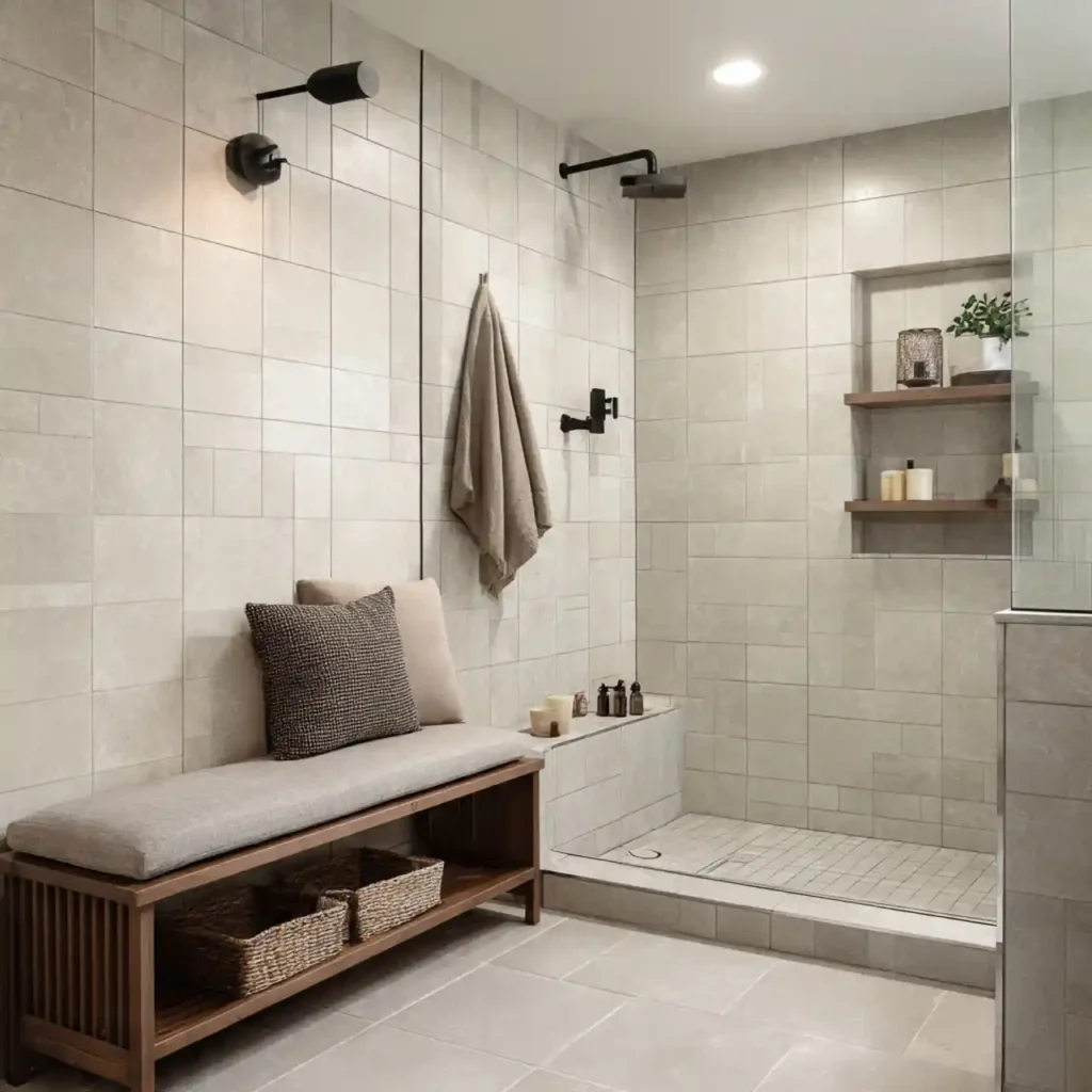 7-Walk-In Shower No Door Idea