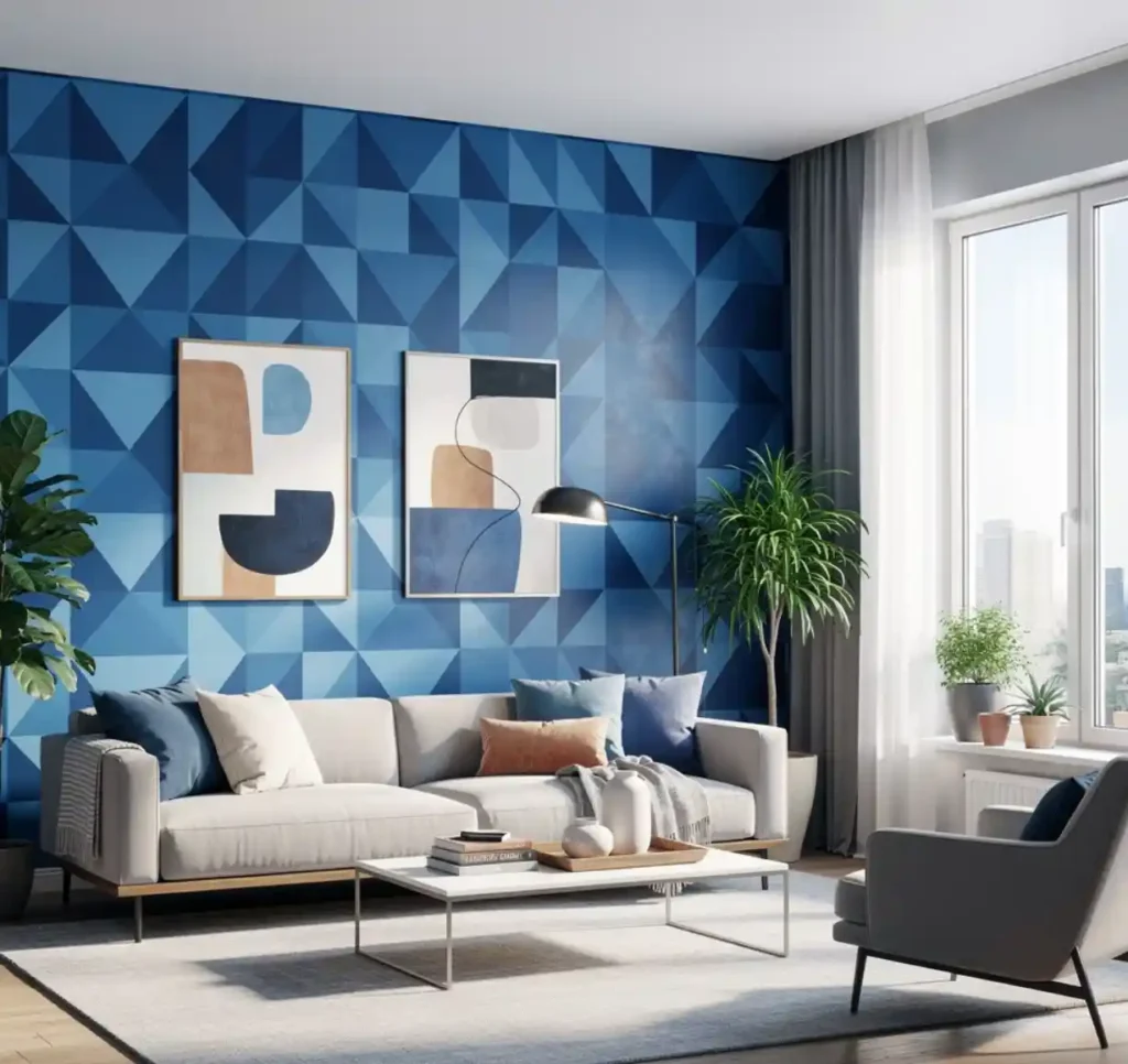 8-Blue Living Room Idea