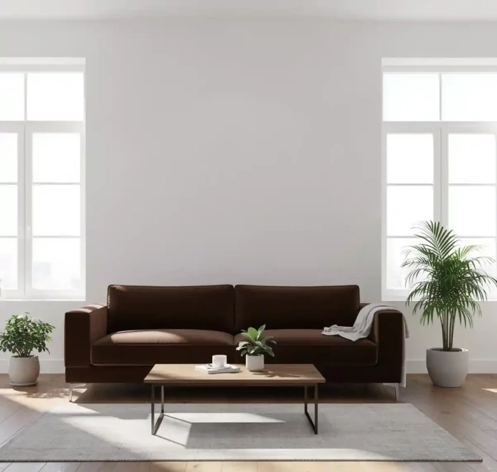 8-Brown Sofa Living Room Idea