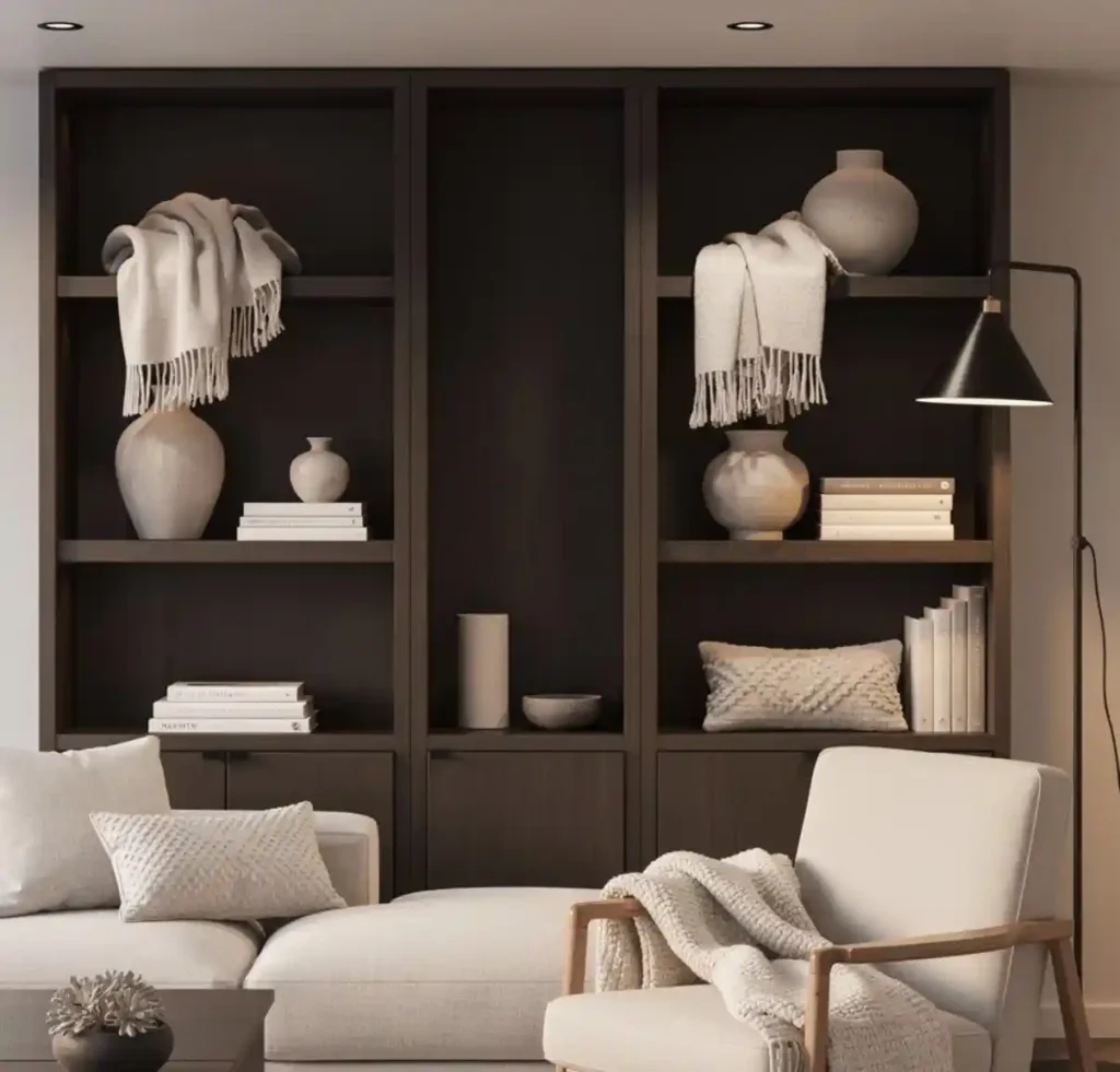 8-Built-In Shelves Living Room Idea