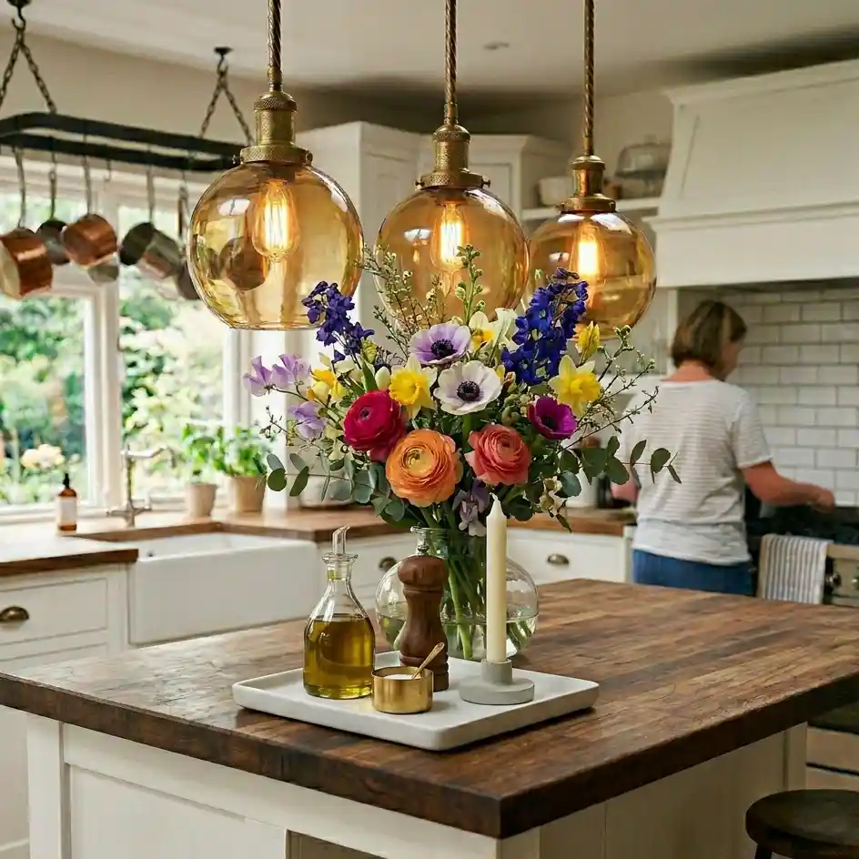 8-Kitchen Island Decor Idea