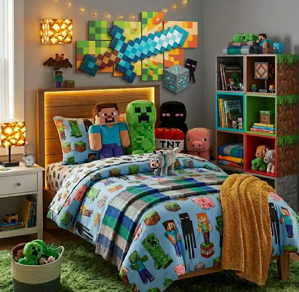 8-Minecraft Bedroom Idea