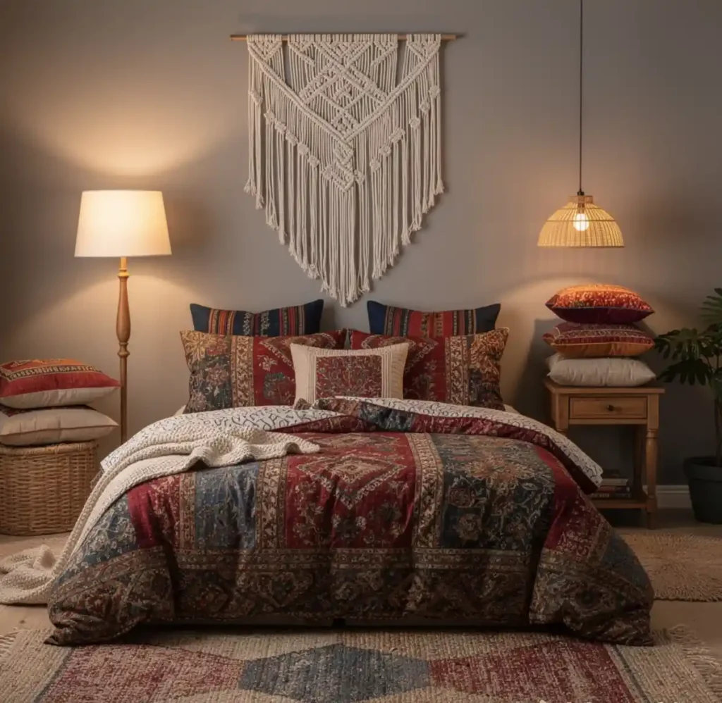 8-Modern Bohemian Bedroom Decor Idea