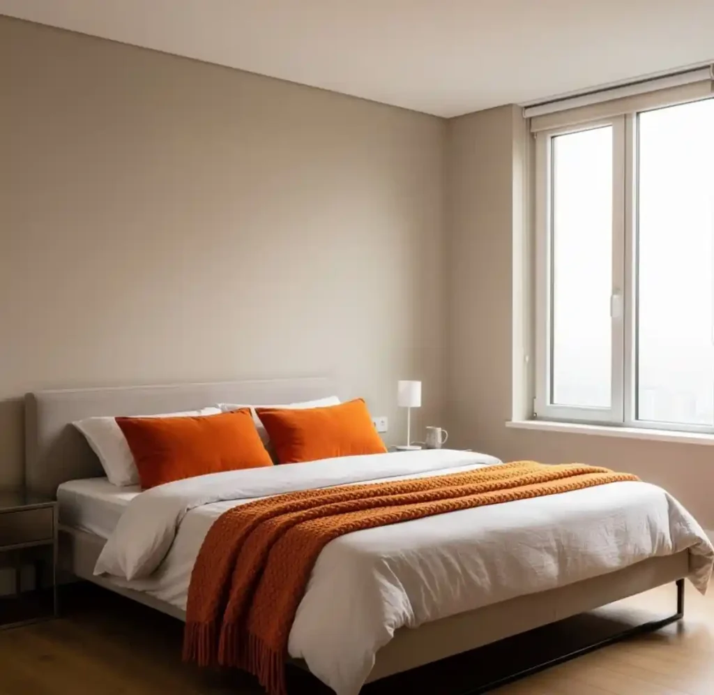 8-Orange Bedroom Idea