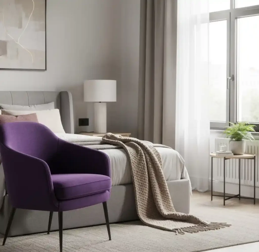 8-Purple Bedroom Idea