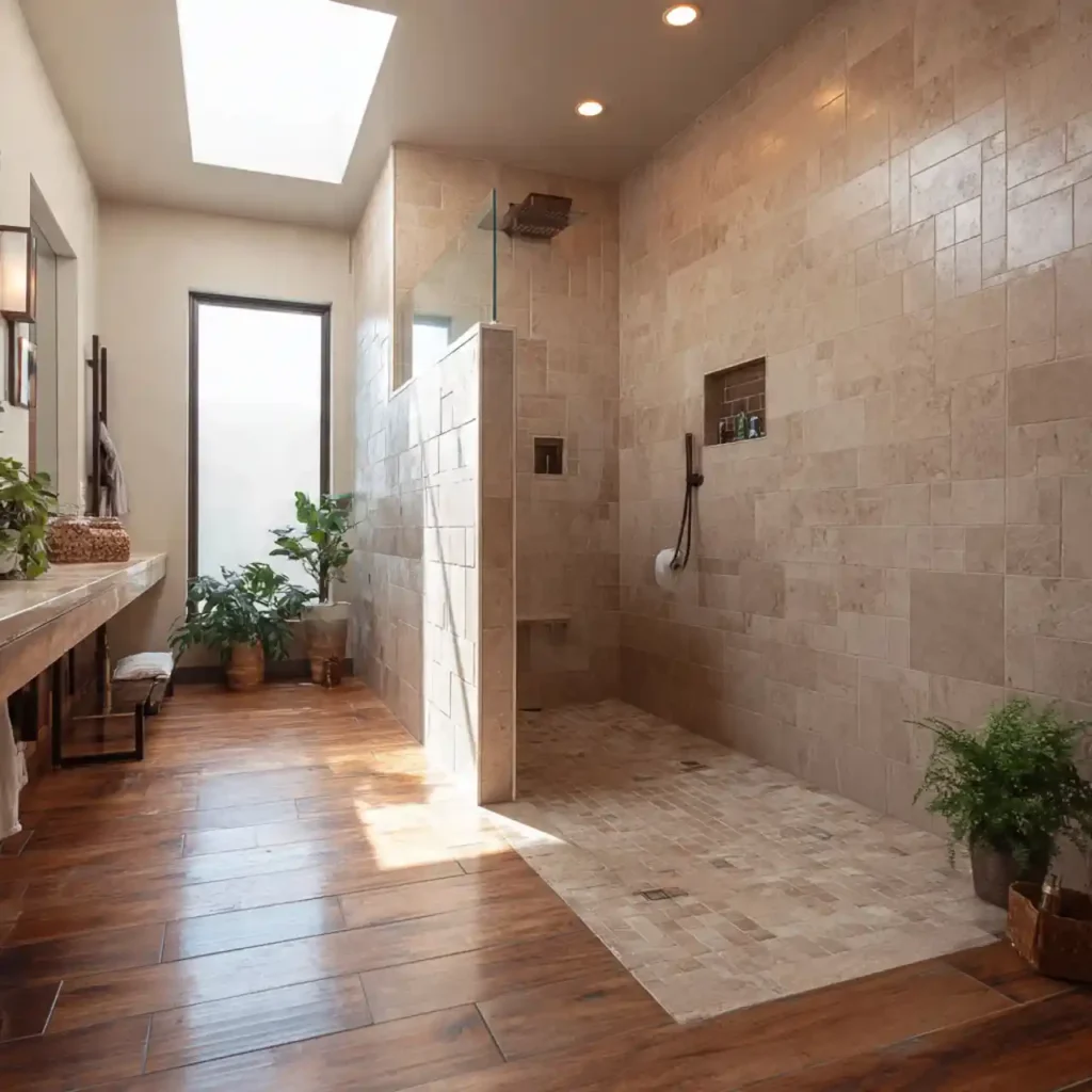 8-Walk-In Shower No Door Idea