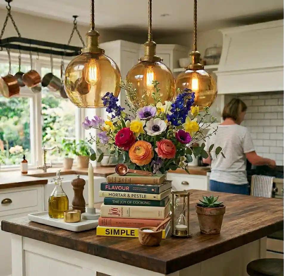 9-Kitchen Island Decor Idea