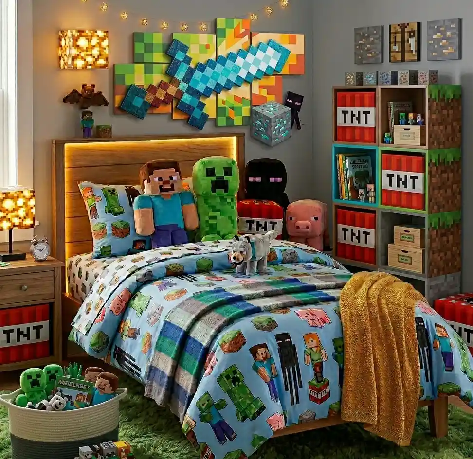 9-Minecraft Bedroom Idea