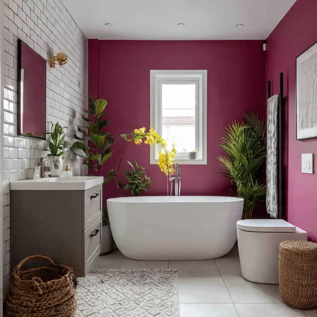 9-Stunning Pink Bathroom Idea