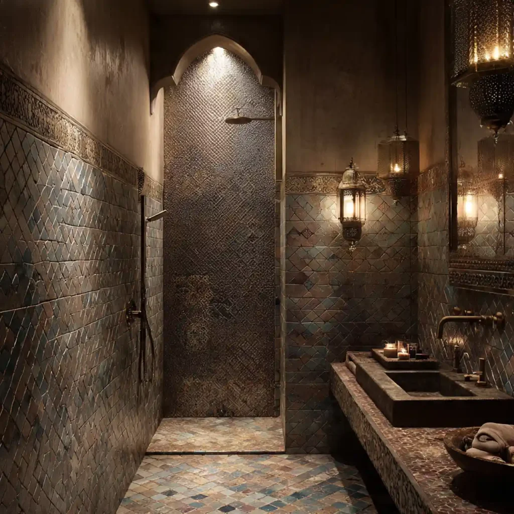 9-Unique Shower Tile Design Idea