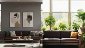 Explore 30 Chic Living Room Ideas Featuring Dark Brown Sofas